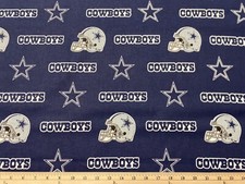 NFL DALLAS COWBOYS football Helmets, HALF Yard 18 x 57 100 Cotton Fabric New