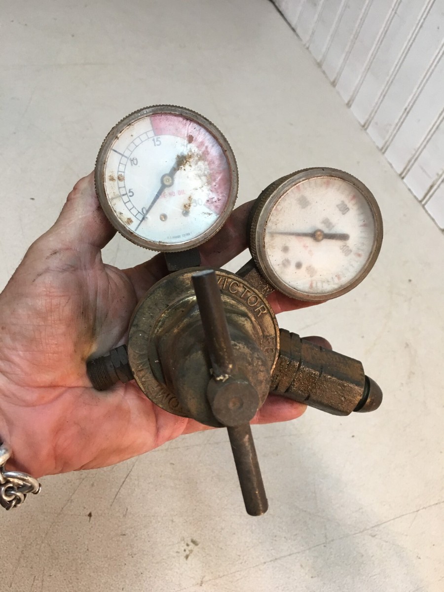 Vintage Victor Torch Gauge 30 psi 400 psi Brass Gauge Free