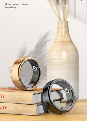 Advanced Smart Ring Unisex Sports Wellness Android High End Tech- Rose Gold