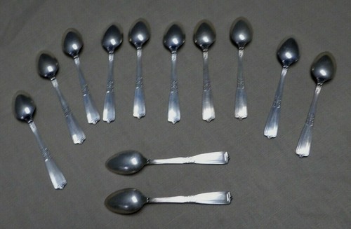 12 Wallace Renaissance Sterling Silver Demitasse Spoons 4" S Monogram 3.9 Toz - Picture 3 of 5