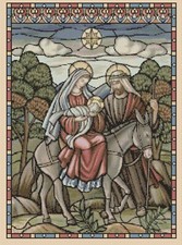 Christmas NATIVITY - Staine Glass Counted Cross Stitch CHART No. 4-461/6