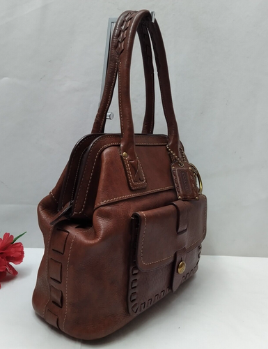 Coach Thompson Legacy 65th Ltd Ed Doctor Whiskey Leather Satchel Bag - Picture 3 of 21