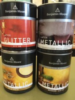 Benjamin Moore Studio Finishes Pearlescent White/gold/bronze/glitter Quart Benjamin Moore Studio Finishes Pearlescent White/gold/bronze/glitter Quart