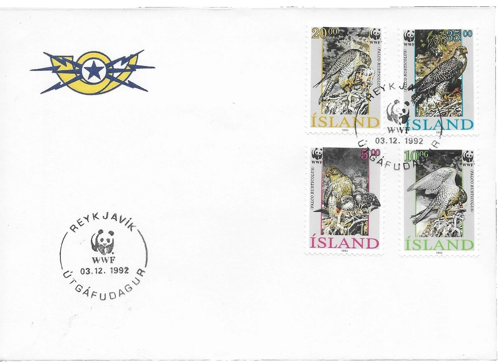 World Wildlife Fund (WWF) First Day Cover Icelandic Stamps