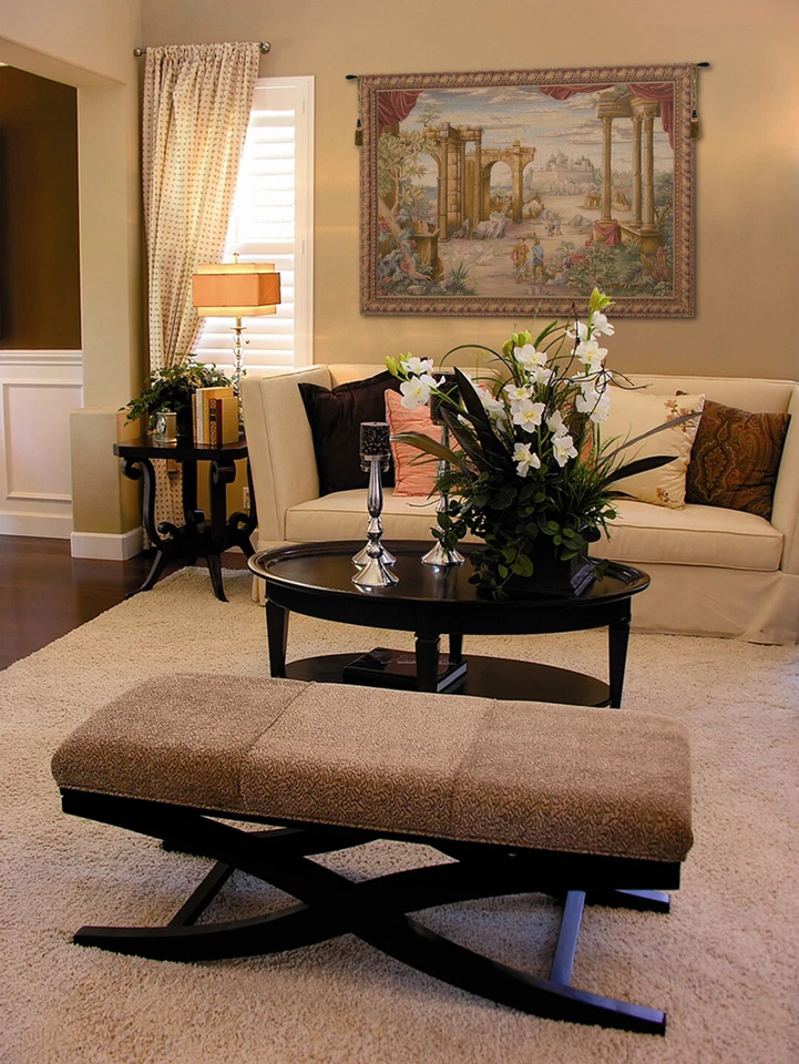 Vue старинный пустыни пейзаж французский гобелен настенное искусство вися (новый) - 58 x 76 дюймов - Изображение 2 из 4