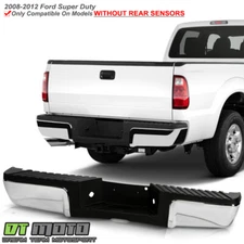2008-2016 Ford F250 SuperDuty Chrome w/o Sensor Holes Rear Step Bumper Assembly