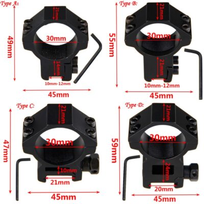 Stahl Zielfernrohr Montage 25,4mm bis 30mm 11-20mm Schiene Weaver Picatinny Jagd
