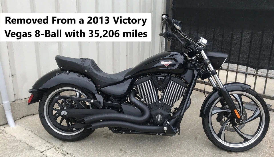 NO DENT 2013 Victory Vegas 8 Ball Front Fender BLACK 1013831 - Image 2 of 4