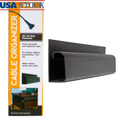 J Channel Cable Organizer Kit 10 Pack Wire Management Under Desk Hider New