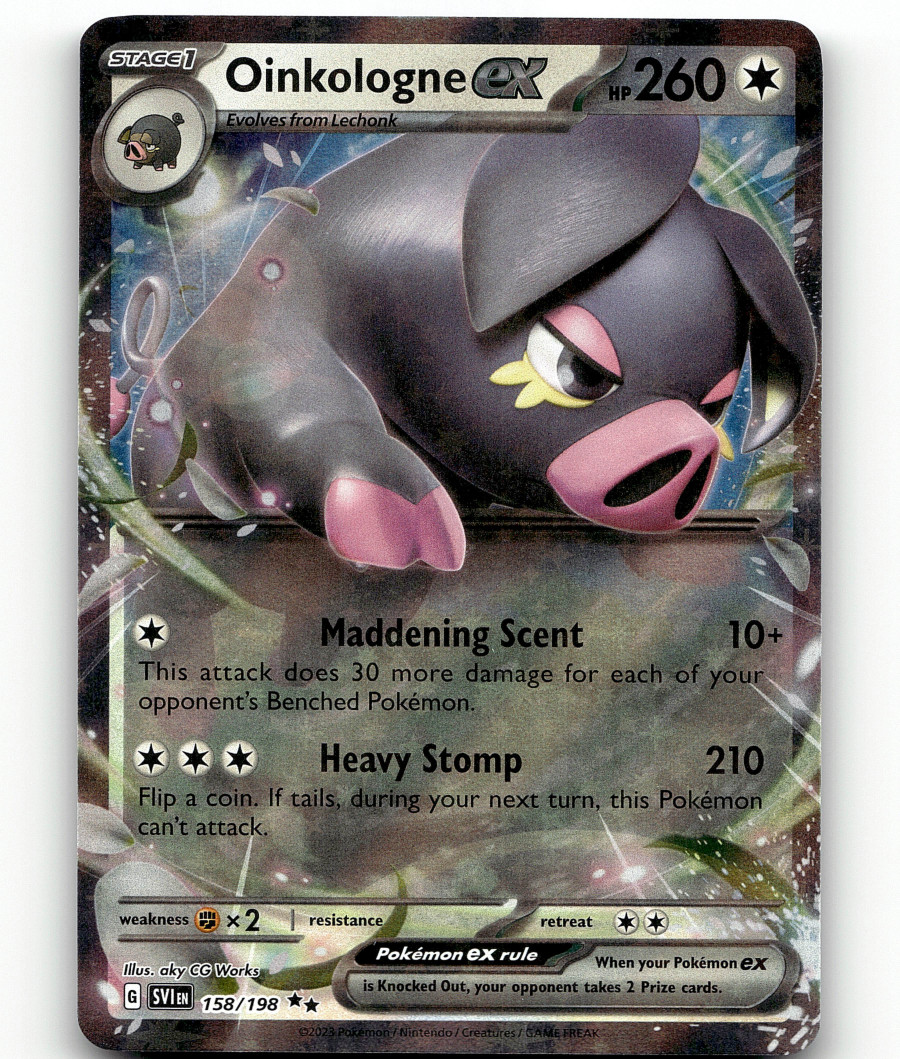 Pokemon Oinkologne ex 158/198 Scarlet & Violet Base Set NM/M