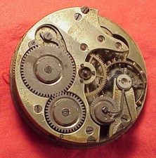 Vintage 43MM 16s OPEN FACE AGASSIZ STEM SET 16J POCKET WATCH MOVEMENT STAFF BRK