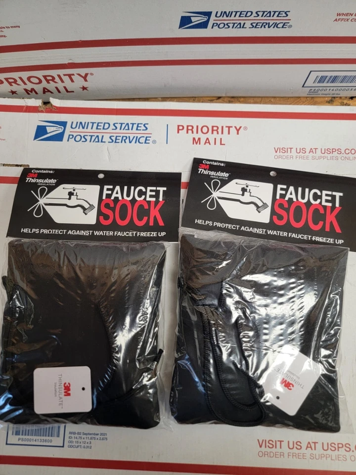 CUSTOM BUILDING PRODUCTS 2 New Custom Products 3M Thinsulate Outdoor Wall Faucet Sock Cover, Small