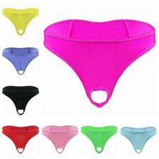 Mens Jock Strap Briefs Open Front Hole Underwear G-String Thongs G-string Bikini