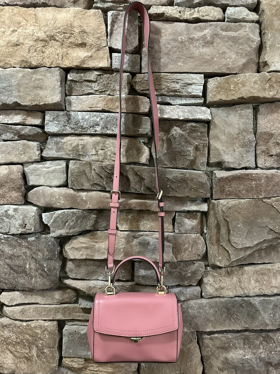 MICHAEL KORS Ava Pink Mauve Leather Crossbody Handbag Shoulder bag