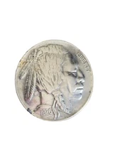 1976 The Great American Buckle Co Chicago 1926 Indian Head Nickel Belt Buckle
