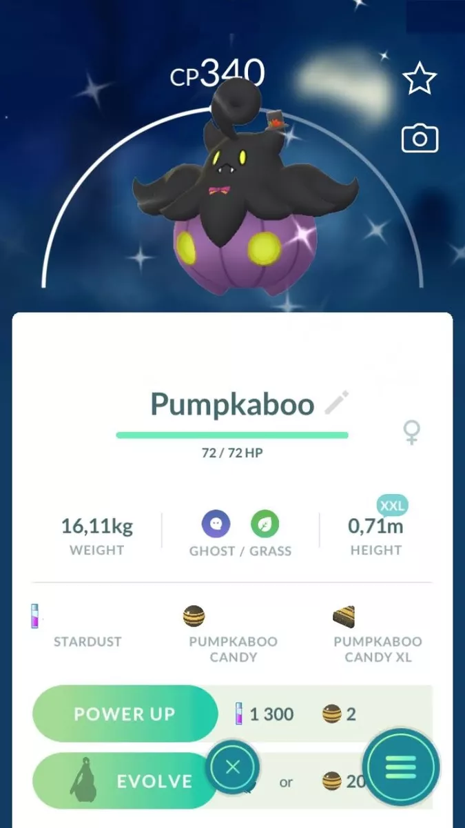 Pumpkaboo, Pokédex