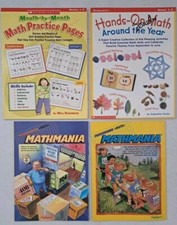Fun Math Supplemental Workbooks Grades 1-3 Highlights-Lot of 4