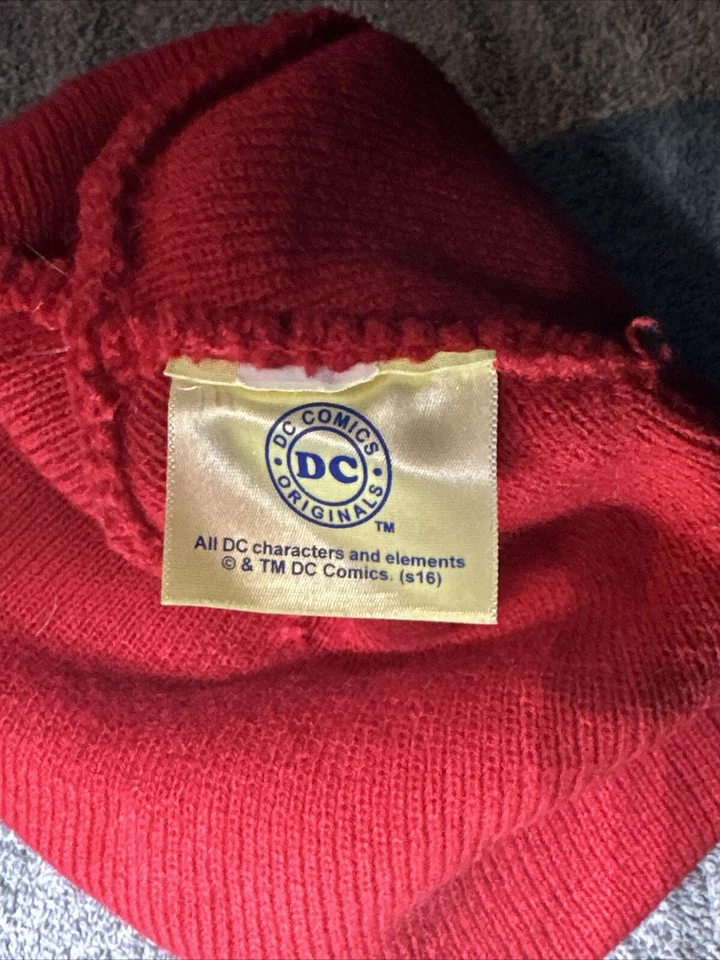 Gorro rojo original vintage Flash Beanie DC Comics Foto 2 de 3