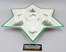 Spode Christmas Tree Hors D'oeuvre Tray Made In England Large 16" - Never Used!