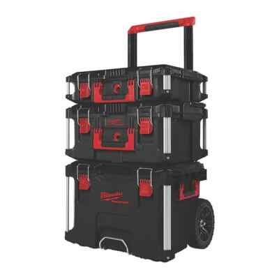 Milwaukee 4932464244 Packout Aufbewahrungssystem 3-teiliges modulares Set