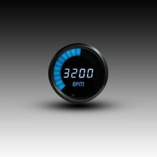 Led Digital Bargraph Memory Tachometer - Black Bezel - Blue