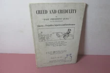 Creed and Credulity by 'Past President Quill', 1943, rare book