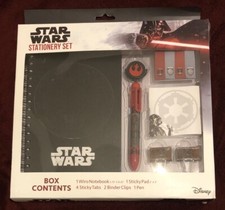 Disney Star Wars Stationery Stationary Set Pen Notebook Clips  Stickys NEW 
