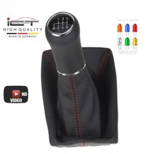 LED Schaltknauf Schaltsack für  Mercedes E Klasse W211  Leder Naht rot C92