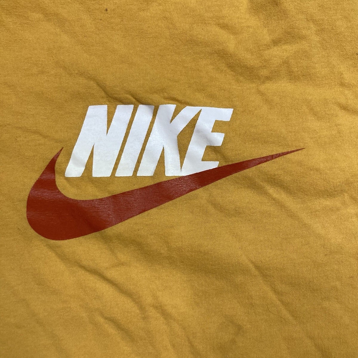 Nike Shirt XXL Vintage 90s 00s Orange Center Swoosh Spell