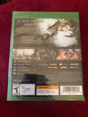 New, Sealed Monster Hunter: World (Microsoft Xbox One, 2018 Capcom) - Picture 2 of 3