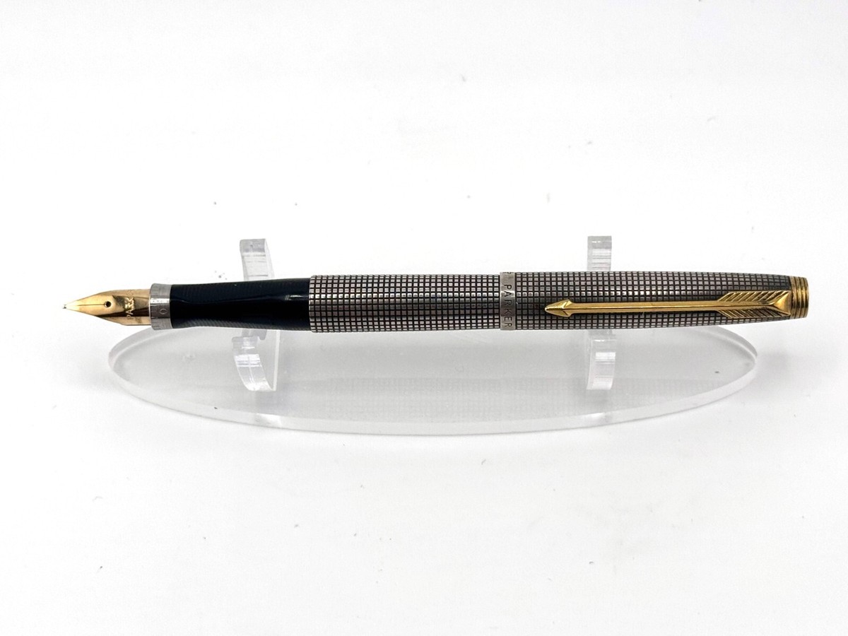 Parker 75 Cisele Sterling Silver Fountain Pen 14K Nib #66 Made in