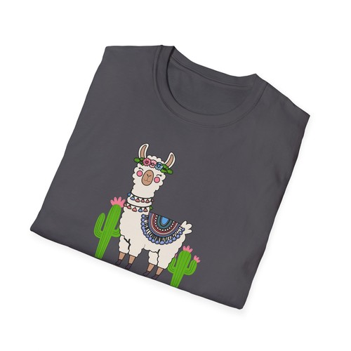 Cute Llama T-Shirt, Unisex Softstyle Tee, Perfect for Llama Lovers - Picture 21 of 25