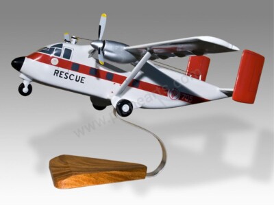 Short SC.7 Skyvan Singapore Rescue Solid Mahogany Wood Handmade Desktop Model