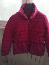 Piumino Fucsia Cafè Noir Tg S Nuovo Senza Etichetta Con Balza