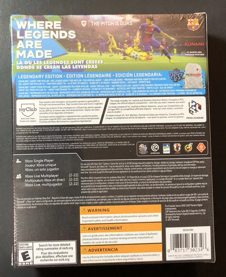 Pro evolution soccer store 2018 xbox one
