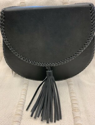 Sensea Leather Claudia Bag Purse, Black, Crossbody Brand New