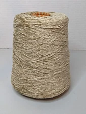 Silk City Fibers Rayon Cone Yarn Chenille Luxury 1300 YPP Cone BISQUE 1lb 7.8oz