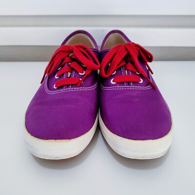 ●大人気【KEDS】Deer Sneakers ★送料・関税込★ Red Hat Women's Keds Shoes Sneakers Canvas Purple With Red