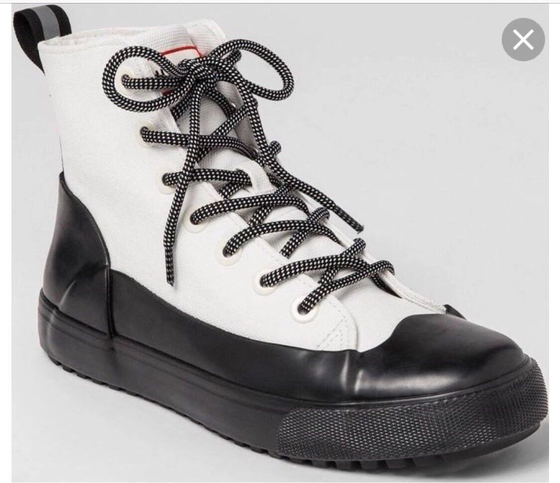 Hunter White Dipped Canvas High Top Sneakers Mens Size 13 New W O tags