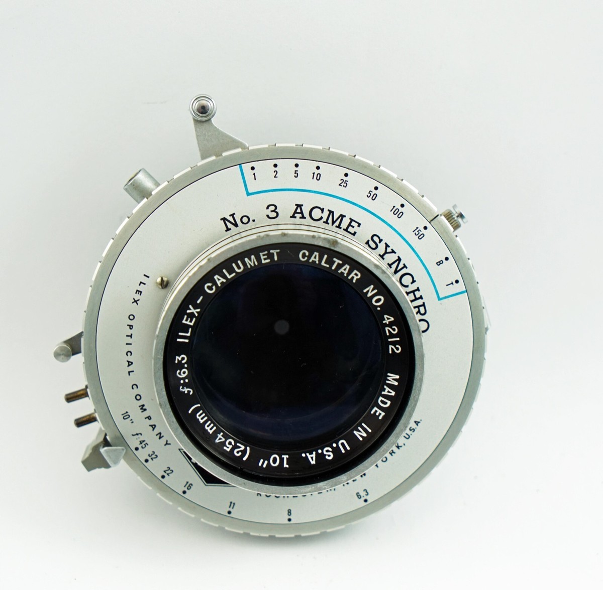 Ilex-Calumet Caltar 10” F6.3 Lens with No. 3 Acme Synchro Shutter