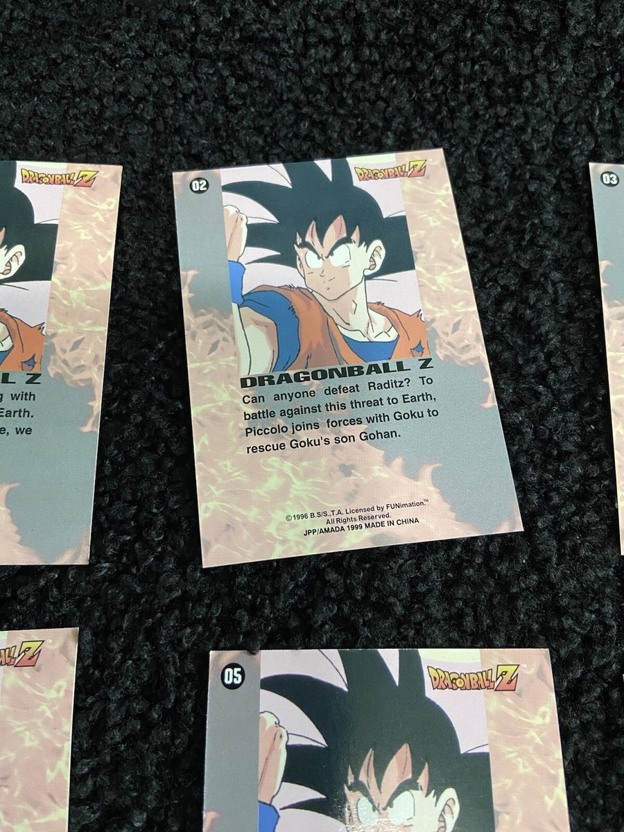 Dragon Ball Z Rare chase cards 1-10 1996 funimation set NM