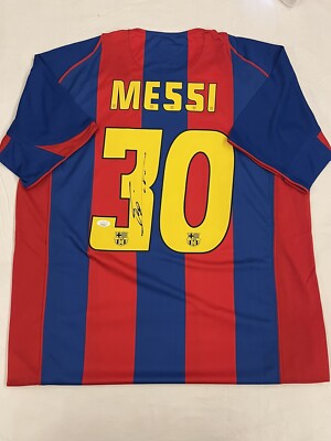 messi number 30】Leo Messi Signed Number 30: 2004/2005 Barcelona