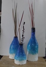 Juego de tres jarrones redondo de mesa HECHOS A MANO