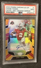 2020 Panini Chronicles Draft Pick Chase Young Auto Orange Mirror #1 PSA 9 Mint