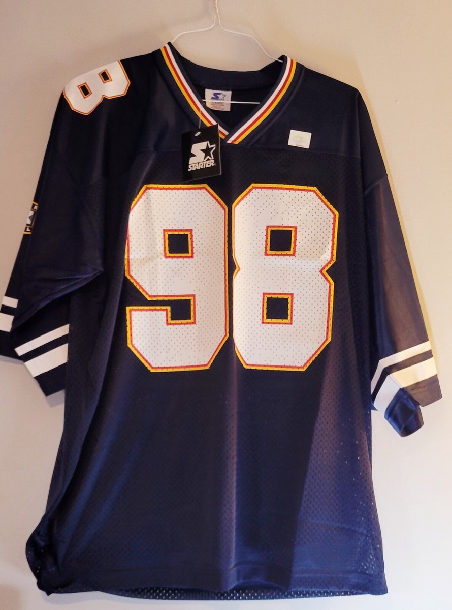 Super Bowl XXXII 98 Blue NFL Football Starter Jersey Mens Size 48
