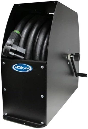 MORryde Tall Easy Reel Spooler RV Power Cord Storage 50' 50 Amper Manual Operate