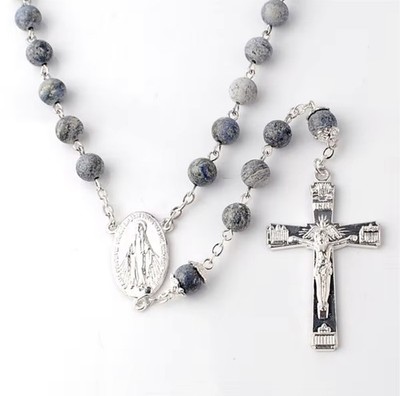 Blessed Stone Rosary Beads Catholic Men Women Unisex Prayer Holy Made In Armenia