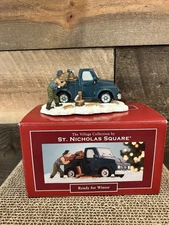 St. Nicholas Square Christmas Village Figure Ready For Winter EUC