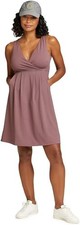 Eddie Bauer V-Neck Crossover Travex Stretch Fit Dress Pockets Athleisure LG