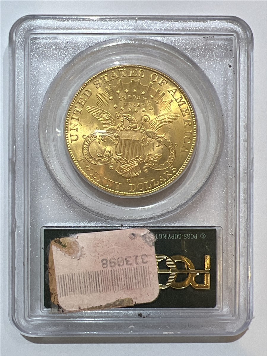 1906-D Gold $20 Double Eagle Liberty Coin PCGS MS-64 Green Label